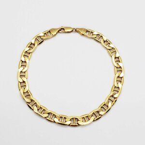 7mm Wide Mariner Link Tennis Bracelet 10k Gold